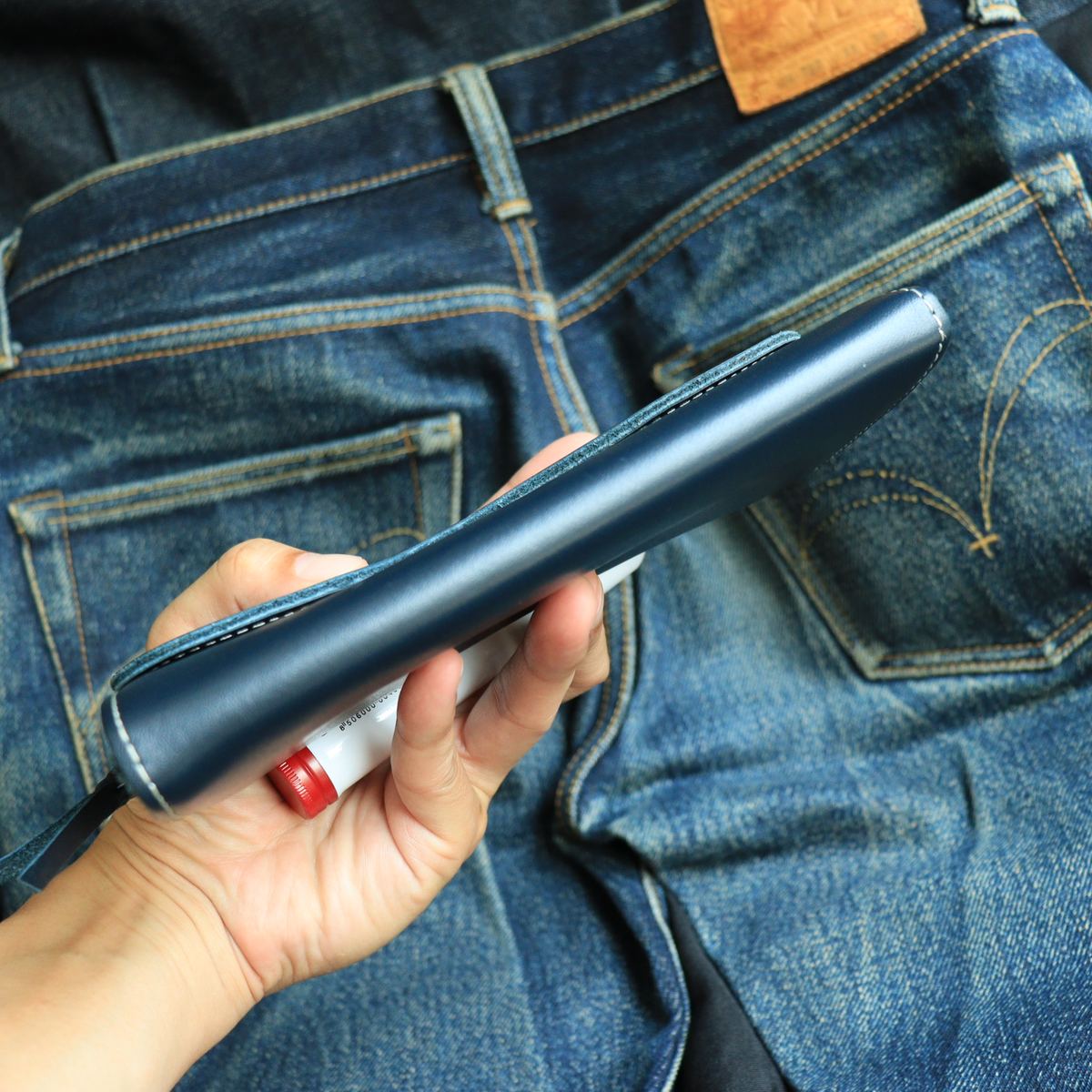 Kawatako Wave Flap Double Snap Long Wallet รูปที่ 4